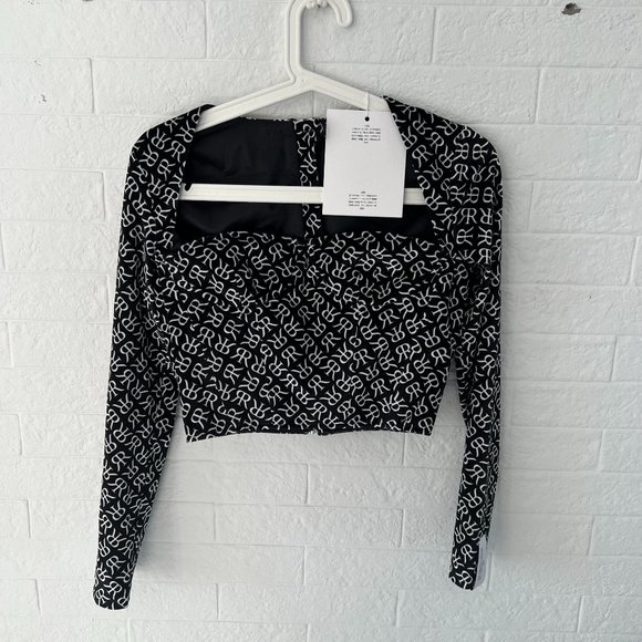 ROKH Black Corset Blouse Size 36 - Picture 3 of 4